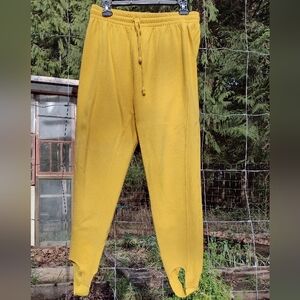 Vibrant Yellow Stirrup Joggers